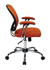 Chaise de bureau Juliana, siège en tissu maillé orange