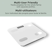 Balance numérique de suivi de la mise en forme - Blanc