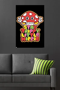 Mushroom - Stay Trippy Little Hippie Wall Poster, 22.375" x 34"