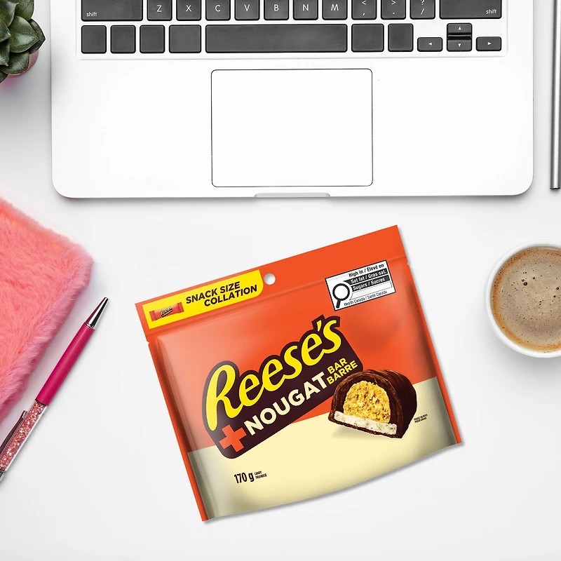 REESE'S +Nougat Snack Size, 170g, REESE’S + Nougat Snack Size