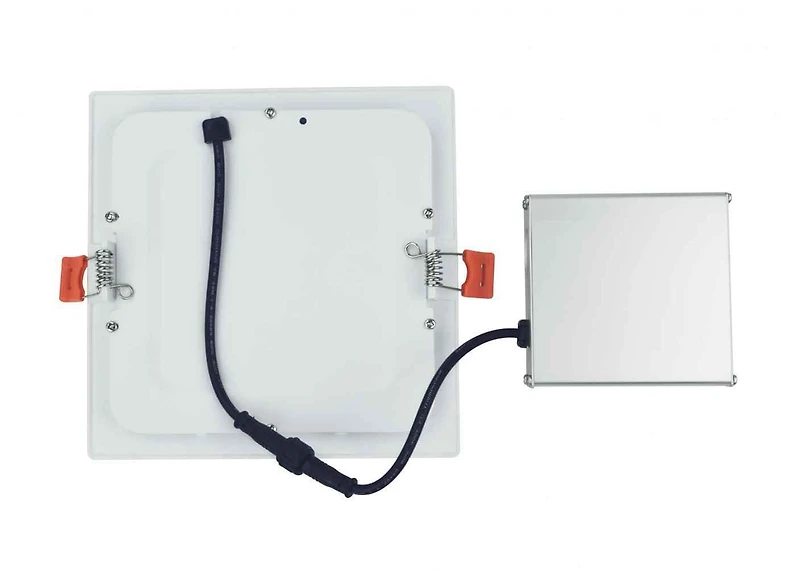 American Imaginations 48 Pieces Set Of 6-in. W Square Aluminum Semi-Recessed Pot Lights In White AI-29255