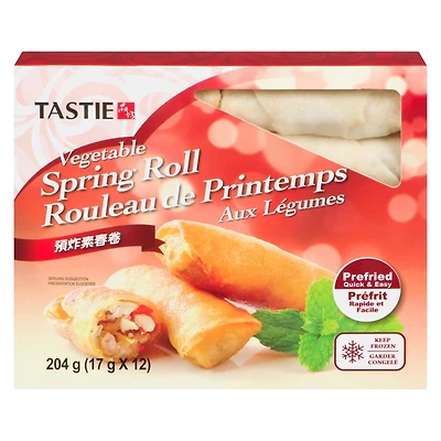 Tastie Vegetable Spring Roll 204 g, Net Wt. 204 g (17 g x 12)
