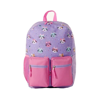 Jetstream Twin-Pocket Backpack, Cute Kitties, Multi Pocket backpack