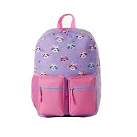 Jetstream Twin-Pocket Backpack, Cute Kitties, Multi Pocket backpack