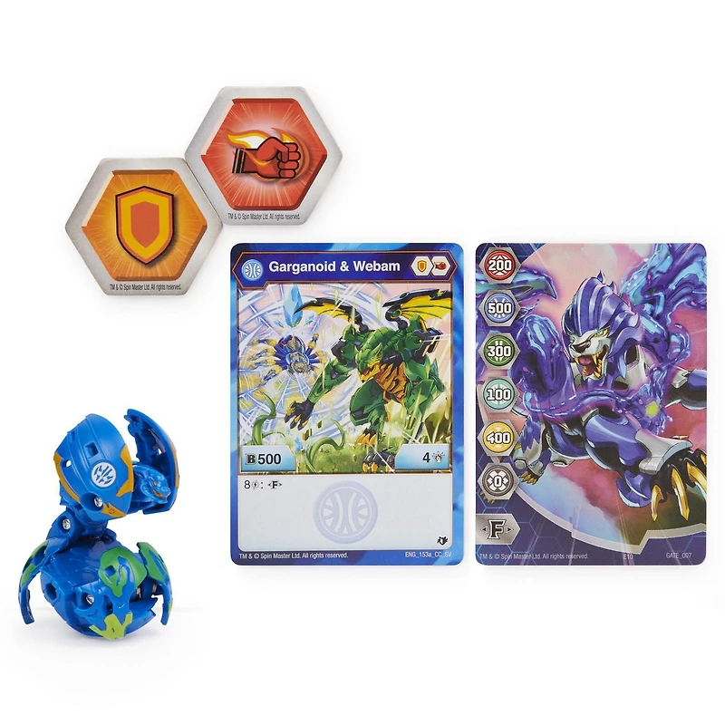 Bakugan, Fusion Gargonoid x Webam, Figurine Armored Alliance articulée de 5 cm à collectionner et carte à échanger