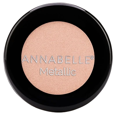 Ombre à paupières mono métallique, New Gold Hautement pigmenté. Couvrance modulable. Application facile.