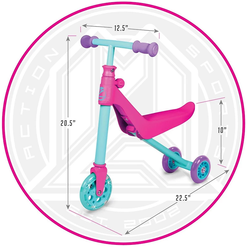 ZYCOM ZYKSTER SCOOTER 2-IN-1 - Pink Teal