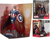 McFarlane Toys - Marvel Captain America Figure de collection à l'échelle 1:10 avec scène