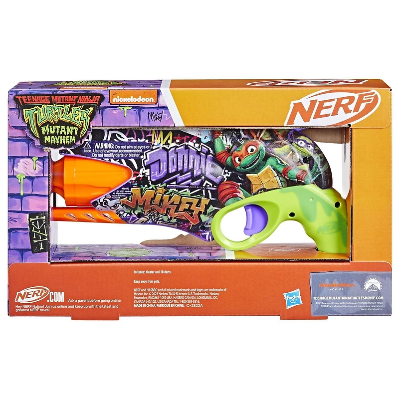 Nerf Teenage Mutant Ninja Turtles Blaster, 10 Nerf Elite Darts, Ages 8 and up
