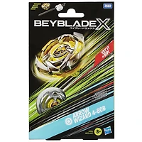 Beyblade X, Starter Pack avec toupie de compétition Arrow Wizard 4-80B et lanceur