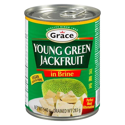Grace Young Green Jackfruit in Brine, 540g can, Grace Young Green Jackfruit in Brine, 12 pack, 540g Cans