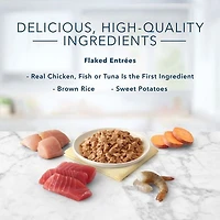 Blue Buffalo Tastefuls Tuna, Chicken and Fish/Shrimp in Gravy Flaked Adult Wet Cat Food, 12x156g