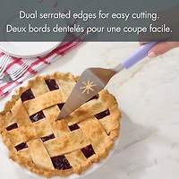 Way to Celebrate Stainless Steel Pie, Cake and Pizza Server in Soft Purple, Easter Baking Tool