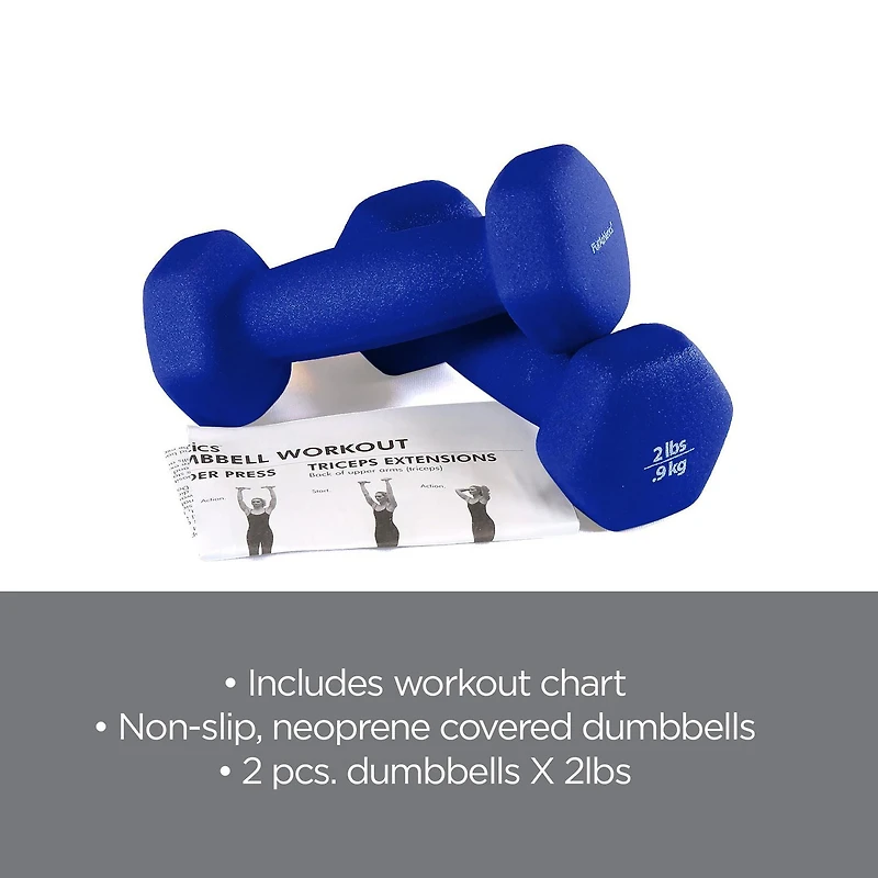 PurAthletics Set de 2 Poids en de 2x2lbs