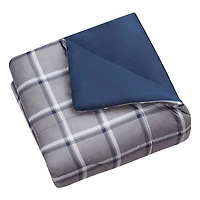 Mainstays Plaid Grey Comforter, Double/Queen