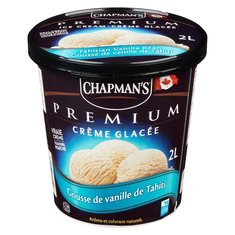 Chapman's Premium Tahitian Vanilla Bean Ice Cream in a Tub, 2L