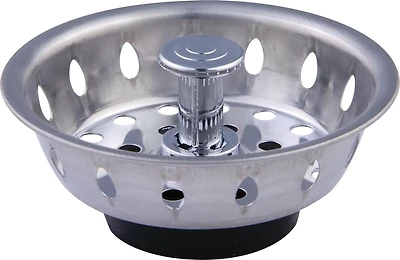 Peerless All Metal Deluxe Sink Strainer With Stopper, Sink Strainer