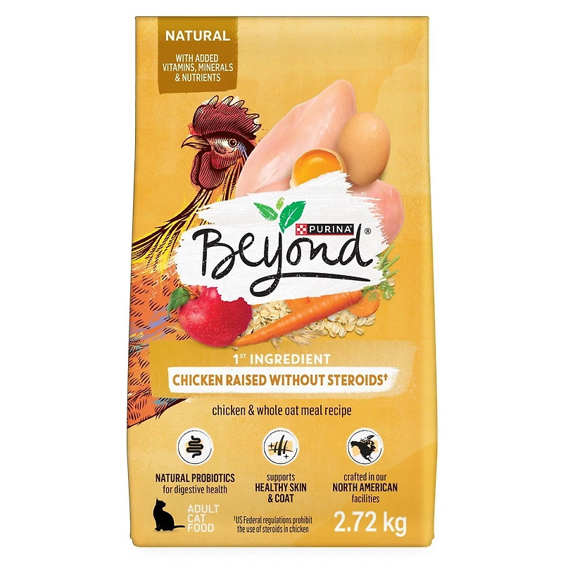 Beyond Simply Farm-Raised Chicken & Whole Oat Meal Recipe, Dry Cat Food, 2.72 kg
