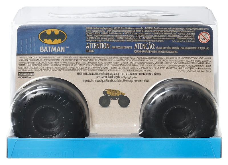 Hot Wheels Monster Trucks Camion surdimensionné Échelle1:24, Batman