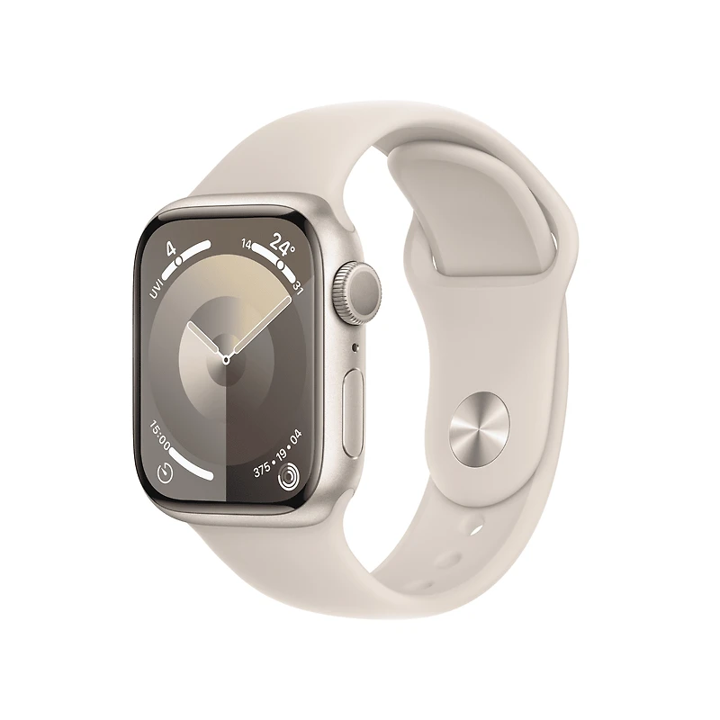 Apple Watch Series 9 GPS + Cellular 45mm Starlight Aluminium Case with Starlight Sport Band - M/L