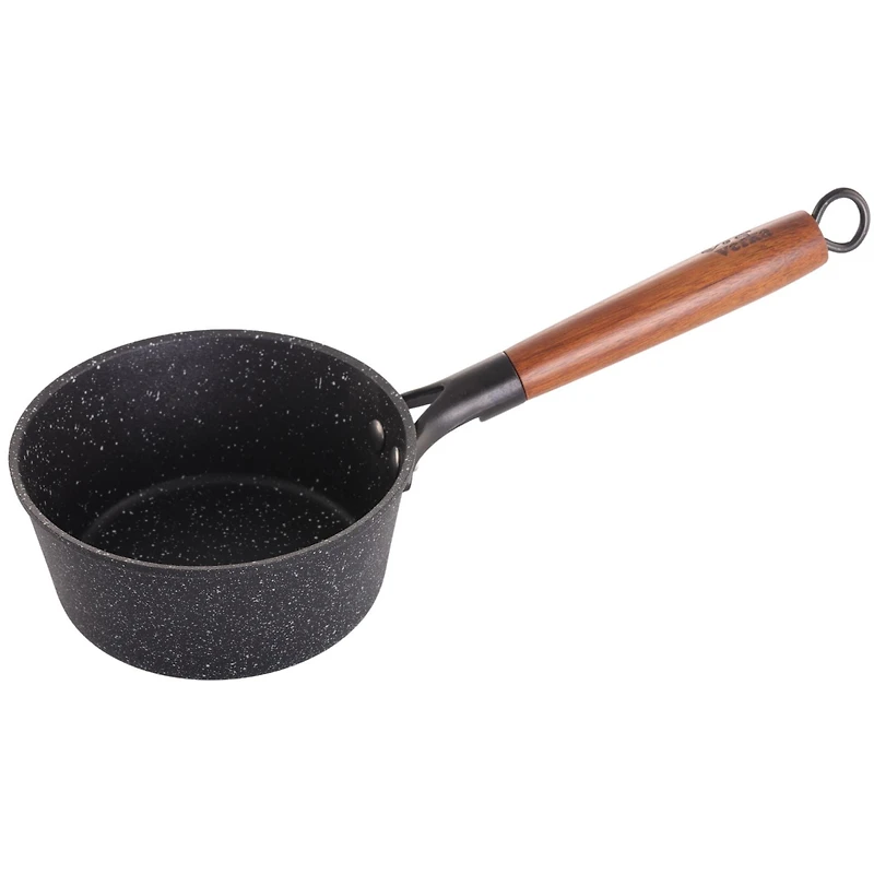 Verka antiadhésif en marbre enduit 16cm Aluminium Milk Pan, avec couvercle Verka Mar Alu Couver pour 16cm