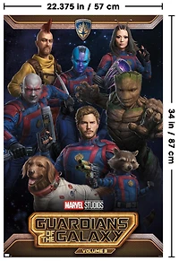 Marvel Guardians of the Galaxy Vol 3 - Group Wall Poster, 22.375" x 34"