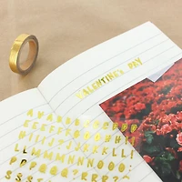 CRAFTY & CO. Alphabet Stickers, Gold, Decorative, 518 pcs, DIY, Crafts, ALPHA STKR 518PCS GD