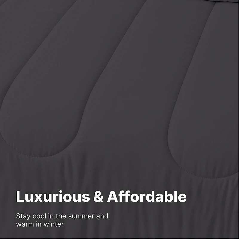 Beddora Ensemble de Lit 7 Pcs – Comprend une Couette, 2 Taies d'Oreiller, un Drap Plat, un Drap-Housse et 2 Taies d'Oreiller – Ultra-Doux, Toutes Saisons, Grand – Blanc Éclatant