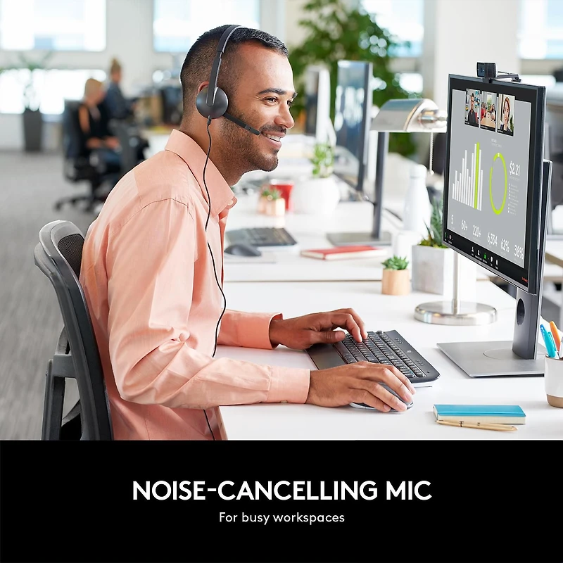 Logitech USB Headset H340, Plug into a world of crystal-clear audio.