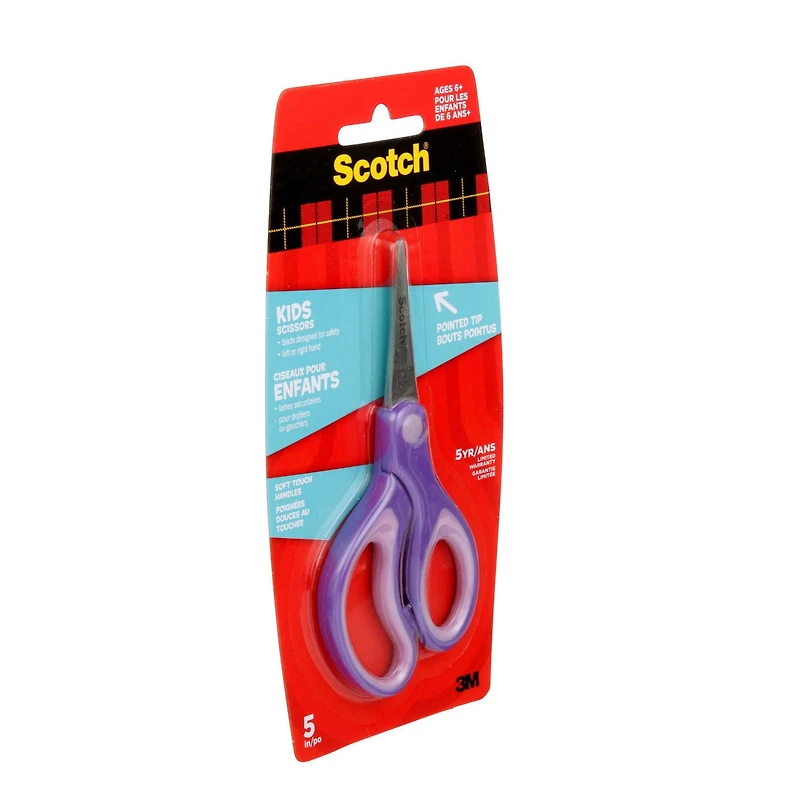 Scotch™ Kids Scissors 1442P-C, Pointed Tip, Soft Grip