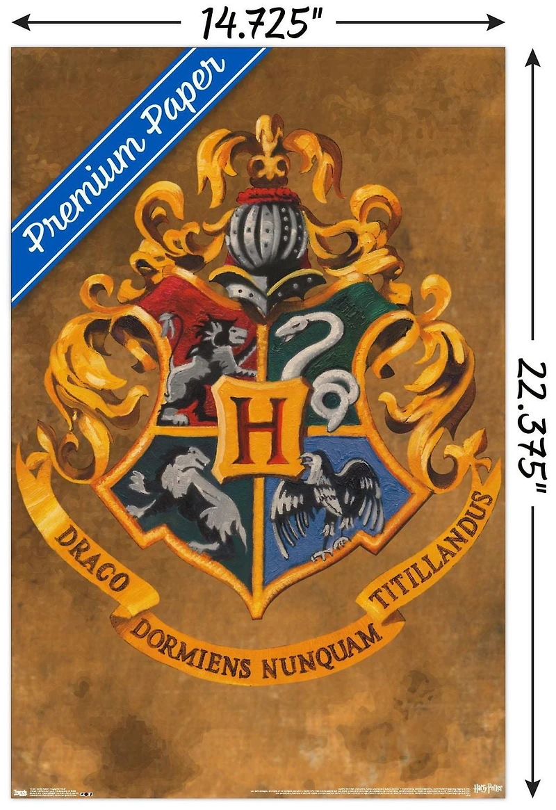 The Wizarding World: Harry Potter - Hogwarts Crest Wall Poster
