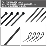WorkPro Attaches de câble 4 pouces 18 lb noir 100 pièces