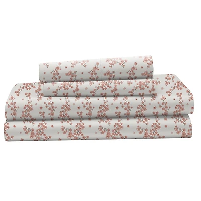 Ensemble de draps 100 % coton à contexture de 400 fils hometrends, satin de coton Taille : 1 place - Très grand