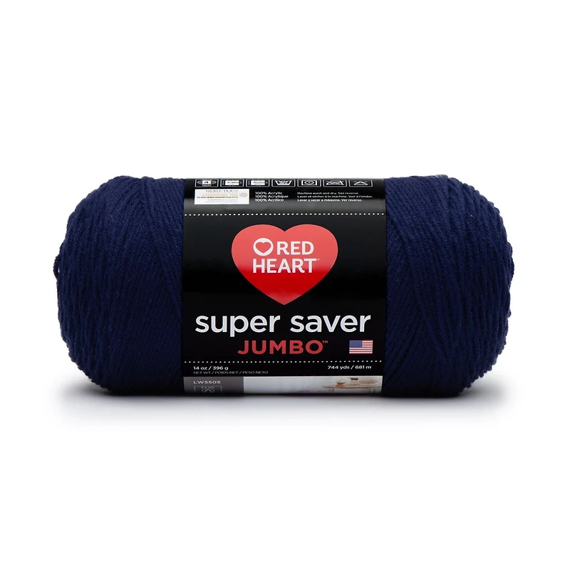 Red Heart® Fil Jumbo Super Saver®, Acrylique #4 Moyen, 14oz/396g, 744 Yards Fil durable