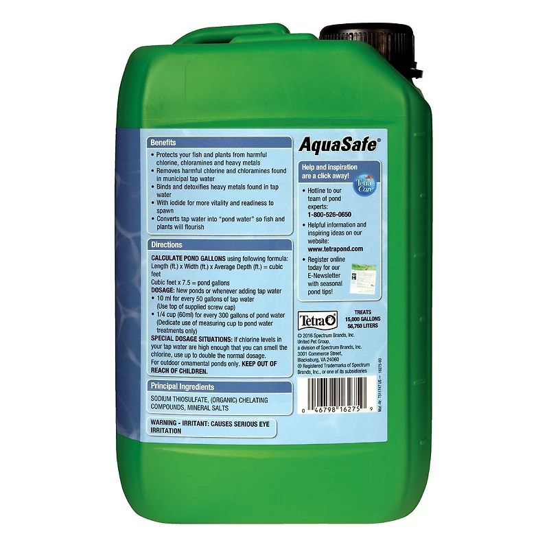 Tetra Pond AquaSafe 101,4 onces, rend l'eau du robinet sans danger pour les poissons de bassin