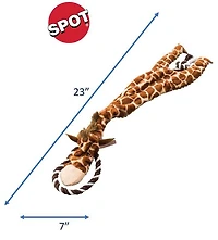 SPOT Skinneeez Extreme Jungle Giraffe Stuffing Free Plush Tug Dog Toy