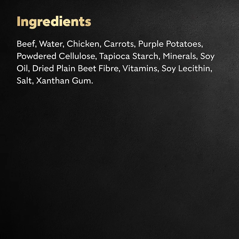 Nourriture humide pour chiens adultes Cesar Wholesome Bowls recette au bœuf, au poulet, aux carottes et aux pommes de terre mauves 85G
