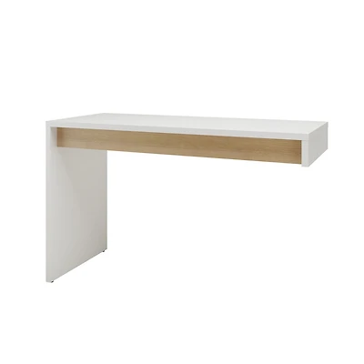 TygerClaw Chrono Reversible Desk Panel, White And Natural Maple