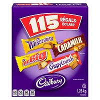 Cadbury, Assorted Chocolatey Candy Bars, Caramilk, Mr. Big, Crispy Crunch, and Wunderbar, Halloween Treats, Halloween Candy, Halloween Chocolatey Candy, 1.28 kg