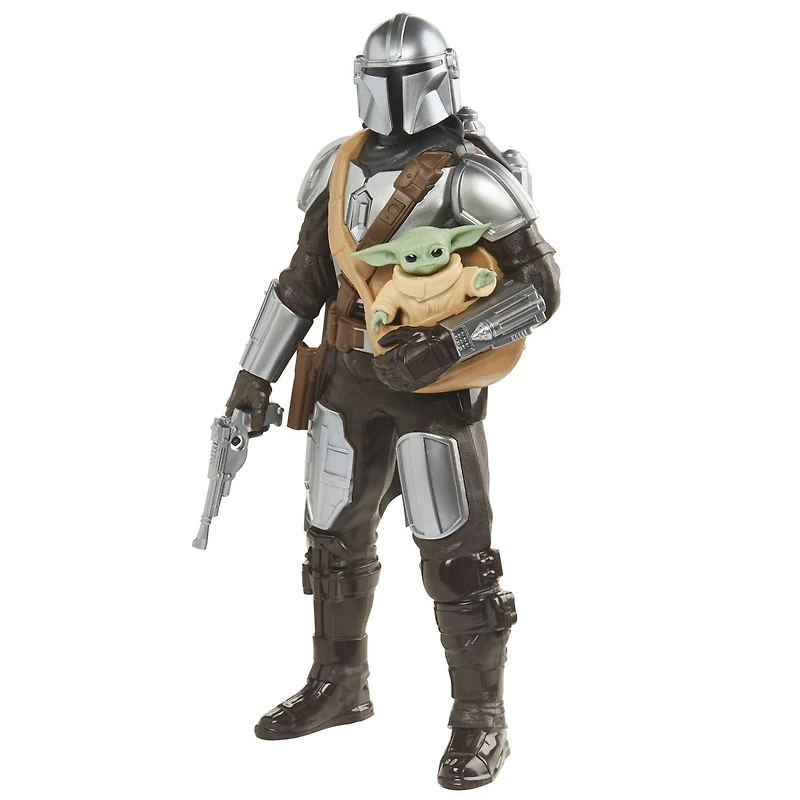 Star Wars Galactic Action The Mandalorian & Grogu, figurines électroniques interactives de 30 cm