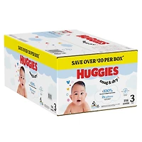 Couches Huggies Snug & Dry pour bébé, taille 3 (16 à 28 lb), 198 unités S&D UVP