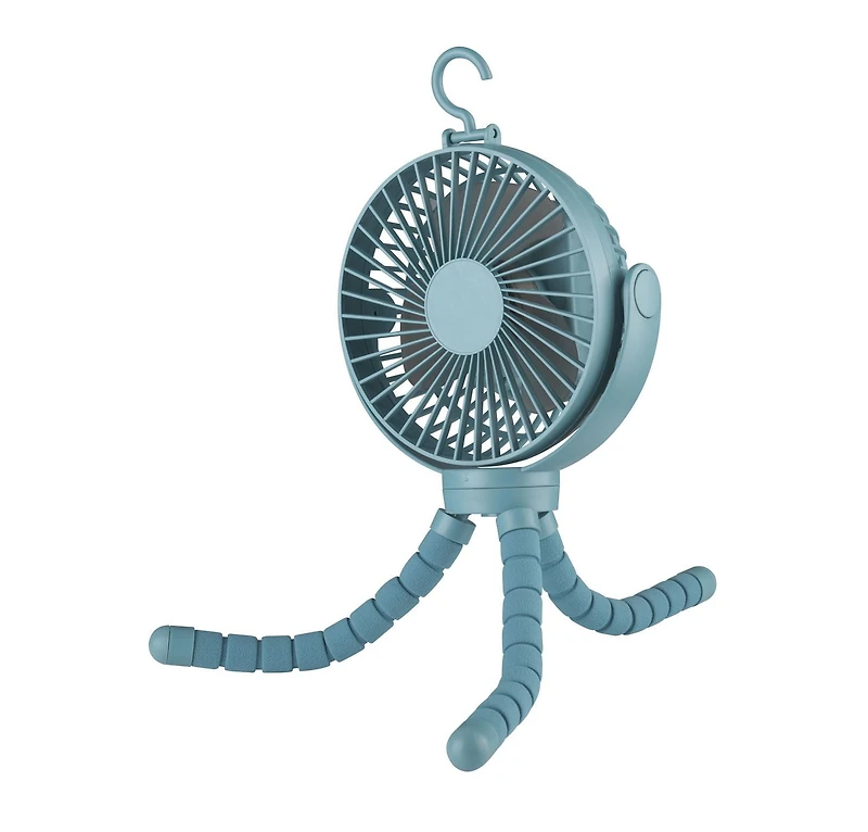 Ventilateur flexible personnel rechargeable Mainstays, bleu