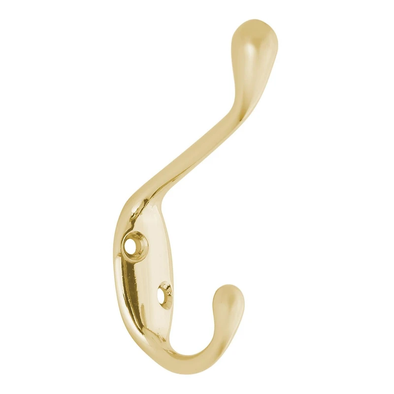 Era Double Hook 2-Pack Gold, 3.25 x 0.75 x 2.25 in.