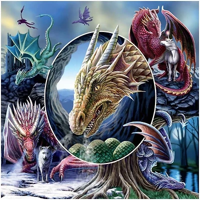 Ceaco Night Spirit - Dragon Montage, 550 Piece Puzzle