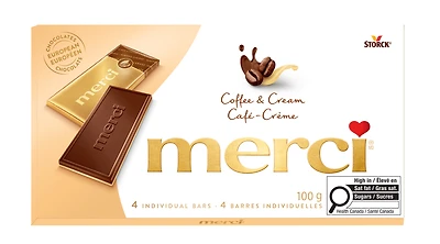 Barres de chocolat merci® - Café-Crème
