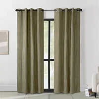 Brynn Blackout Grommet Curtain Rod 48" To 86" in Black