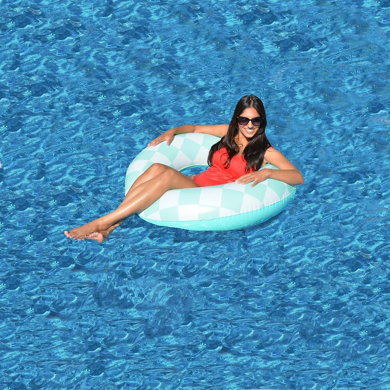 Bluescape 37.4" Checkered Pool Swim Ring
