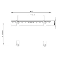 Techly 30" to 50" Ultra Slim Fixed LCD/LED TV Wall Mount VESA up to 400x400 mm Holds up to 60 kg, Black