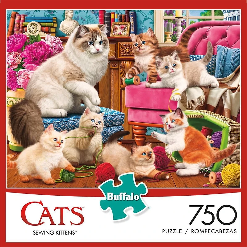 Buffalo Games Cats Series Sewing Kittens 750 Piece Jigsaw Puzzle