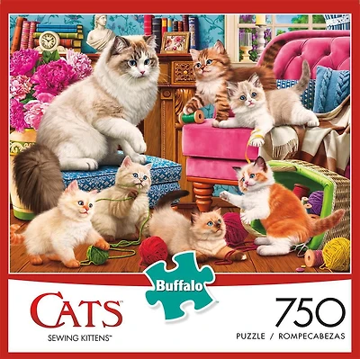 Buffalo Games Cats Series Sewing Kittens 750 Piece Jigsaw Puzzle